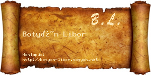 Botyán Libor névjegykártya